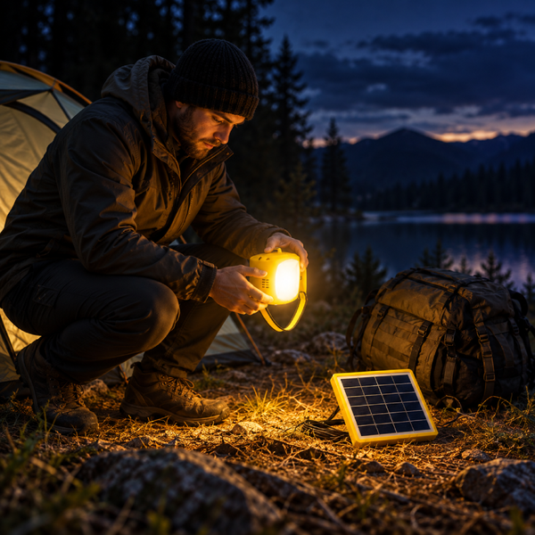 Аккумуляторный LED-фонарь Power Master с солнечной панелью и USB eve2020 фото