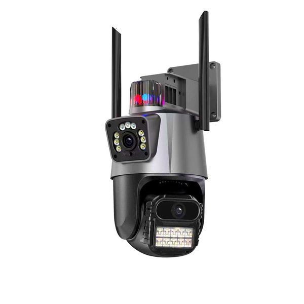Поворотна вулична 4G камера відеоспостереження V380-V21 8MP з сиреною та нічним баченням 360&deg; огляд eve1232 фото