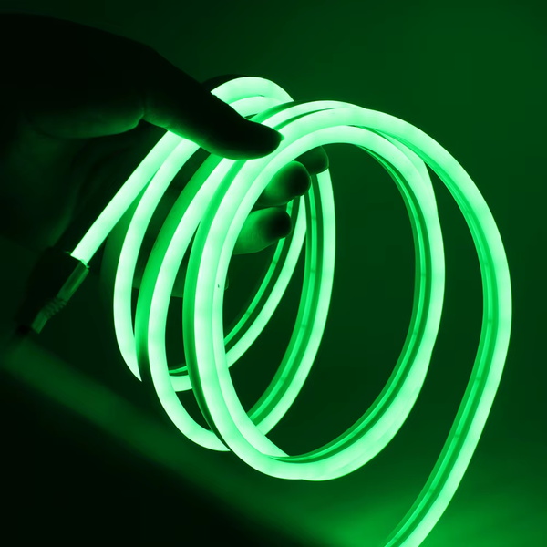 Гнучка силіконова LED-стрічка Neon 5 м 12V зелена eve1180 фото