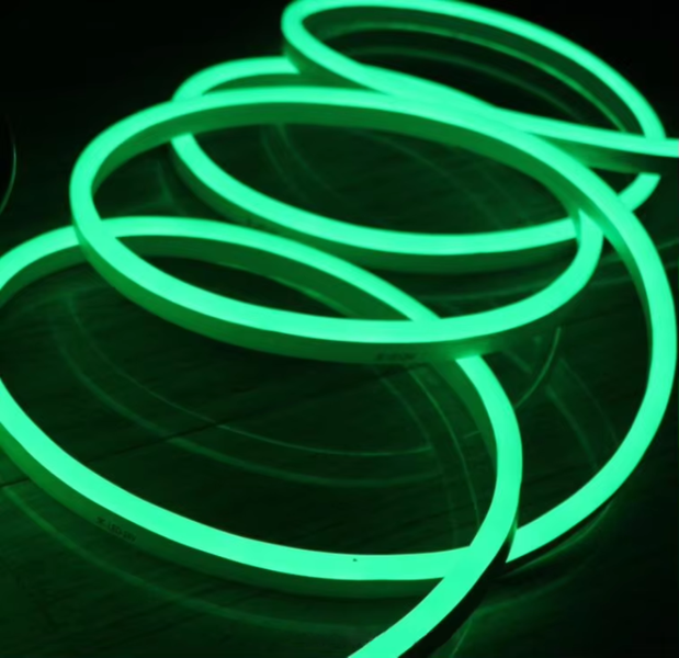 Гнучка силіконова LED-стрічка Neon 5 м 12V зелена eve1180 фото