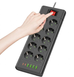 Мережевий фільтр-подовжувач QL-1116u 10 розеток 4-USB 2-Type-C чорний 900000000034IMP фото 3