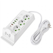 Мережевий фільтр-подовжувач QL-1080u 3 розетки 4-USB 2-Type-C з бездротовою зарядкою білий 900000000037IMP фото 1
