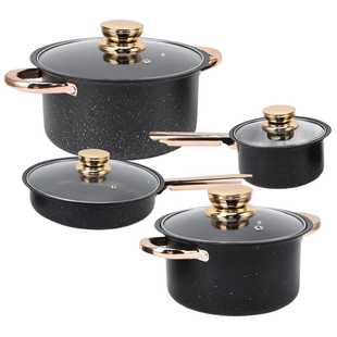 Набір посуду COOKWARE SET G-A12 з керамічним покриттям 8 предметів eve2101 фото