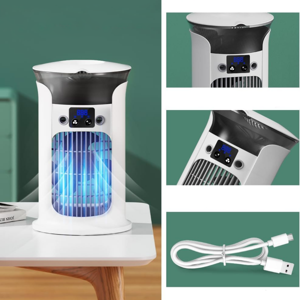 Настільний вентилятор-охолоджувач Air Cooler LY-940 з зволоженням USB eve1751 фото