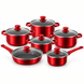 Набор посуды COOKWARE SET G-A10 из нержавеющей стали 12 предметов eve2102 фото 1