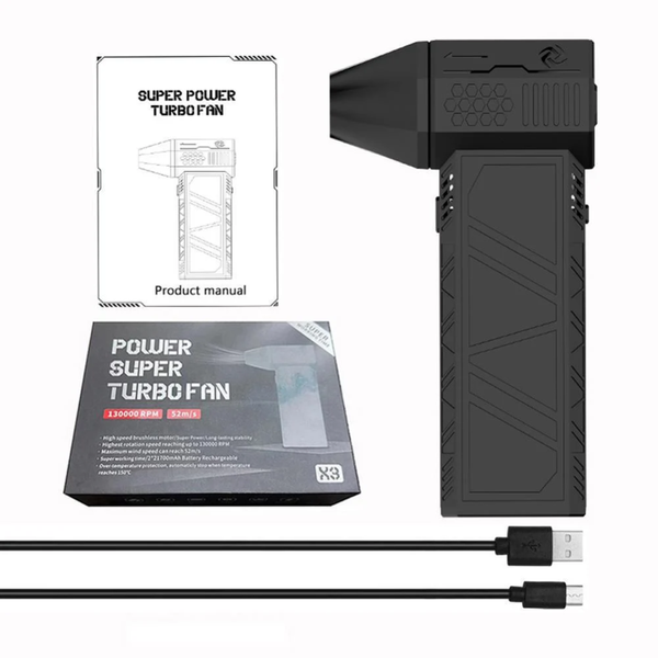 Ручний акумуляторний міні-турбовентилятор Turbo Jet Fan X3 eve1384 фото