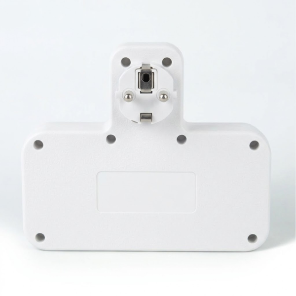 Мережевий адаптер з вимикачем і нічник QL-1137u 10A 2 розетки 2-USB 1-Type-C білий 900000000041IMP фото