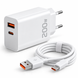 Сетевое зарядное устройство 200W USB-A/Type-C с кабелем USB to Type-C eve1983 фото 2