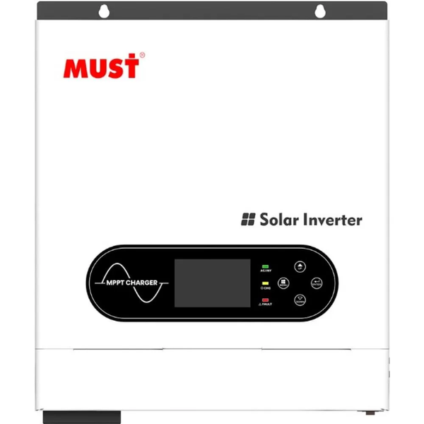 Гібридний інвертор MUST PV18-4024ECO 4000 Вт 24 В MPPT 100 А чиста синусоїда пасивне охолодження eve1436 фото