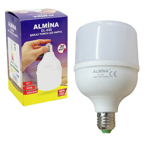 Светодиодная LED-лампа Almina DL-030 E27 30 Вт с аккумулятором eve1938 фото