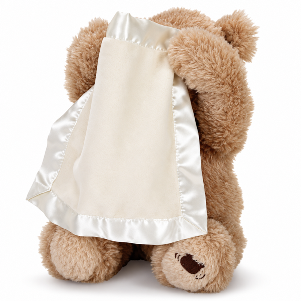Інтерактивна іграшка музичний ведмедик Peekaboo Bear з ковдрою 33 см eve2013 фото