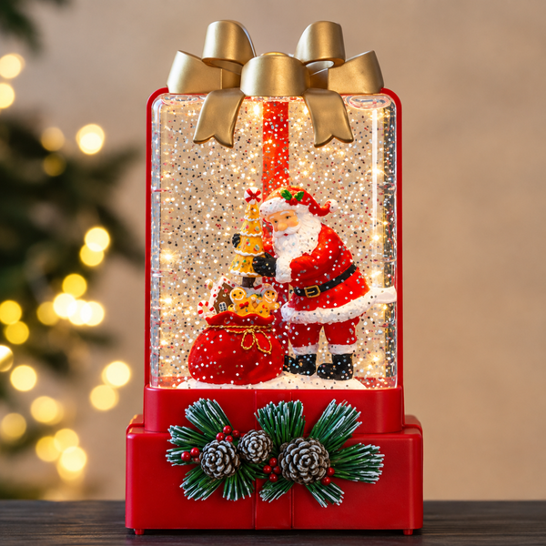 Новорічний нічник XMAS WDL-25010A з LED-підсвіткою і снігопадом 17,9 см eve1946 фото