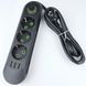 Мережевий подовжувач QL-1071U, 3 розетки + 3 USB, з вимикачем, 2 м, 2500 Вт, чорний 900000000026IMP фото 2