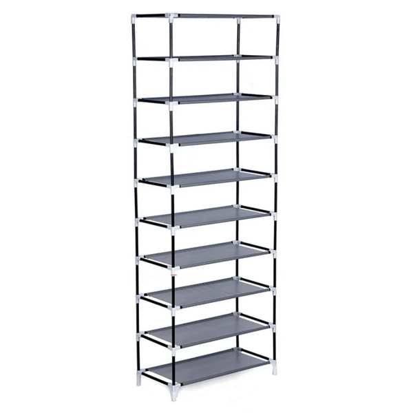 Складной тканевый шкаф-стеллаж для обуви Shoe Cabinet 9 полок 160&times;60&times;30 см коричневый eve1310 фото