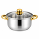 Набір каструль SOUP POT G-A11 з нержавіючої сталі 5 каструль з кришками eve2116 фото 2