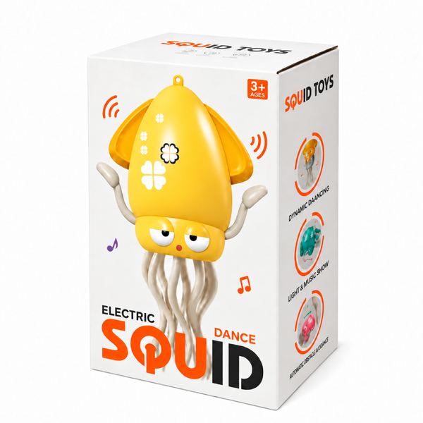 Інтерактивна іграшка Танцюючий восьминіг з музикою та підсвіткою жовтий eve1998 фото