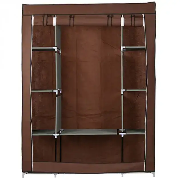 Портативный тканевый шкаф для одежды 8 полок Storage Wardrobe 135&times;42&times;174 см eve1025 фото