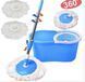 Турбо-швабра с ведром и отжимом 360&deg; Spin Mop телескопическая ручка 77&ndash;115 см 10 л микрофибра eve1120 фото 2