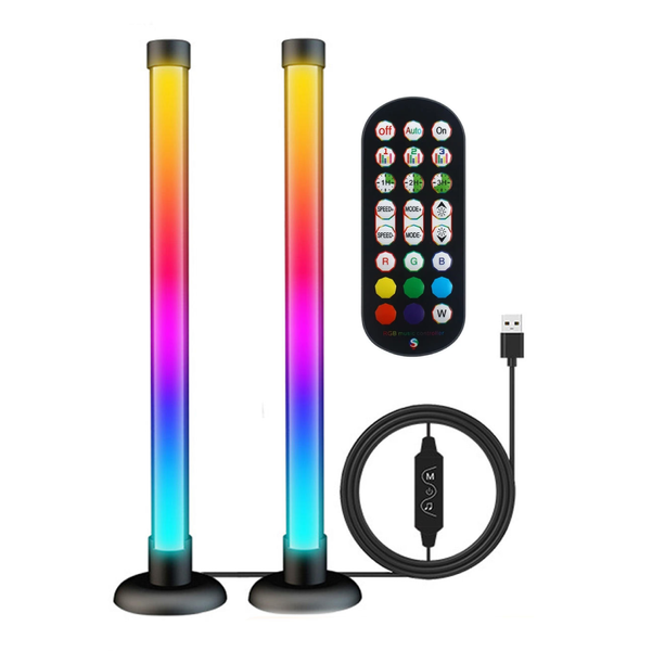Світлодіодні RGB панелі 25 см з USB і пультом 2шт для дому та офісу eve1416 фото