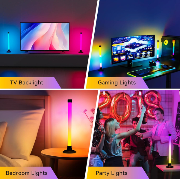 Світлодіодні RGB панелі 25 см з USB і пультом 2шт для дому та офісу eve1416 фото