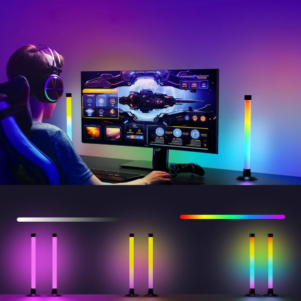 Світлодіодні RGB панелі 25 см з USB і пультом 2шт для дому та офісу eve1416 фото