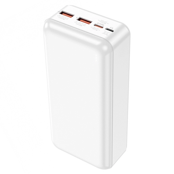 Портативный внешний аккумулятор Power Bank 30000 mAh белый eve1317 фото