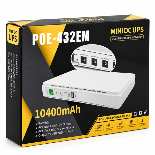 Джерело безперебійного живлення U-tex POE-432EM для роутера PoE 15/24 В eve2174 фото