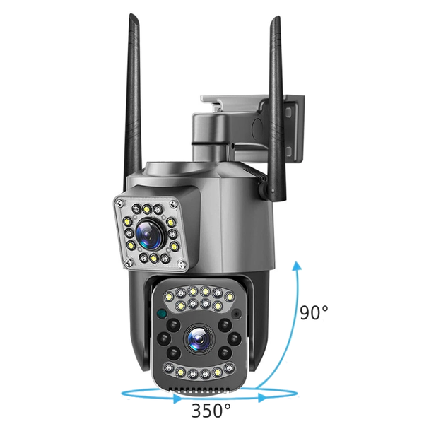 Поворотная уличная Wi-Fi камера видеонаблюдения SC03 V380 Pro 4MP на два объектива eve1457 фото