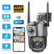 Поворотная уличная Wi-Fi камера видеонаблюдения SC03 V380 Pro 4MP на два объектива eve1457 фото 4