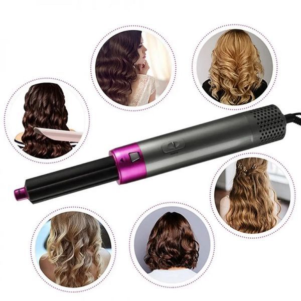 Фен-щетка мультистайлер Hot Air Styler 5 в 1 с насадками для укладки завивки и объема волос eve1138 фото