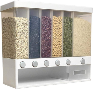 Кухонный диспенсер для сыпучих продуктов с дозатором 6 секций 14&times;38&times;32 см eve1142 фото