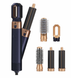 Фен-щітка мультистайлер Hot Air Styler 5 в 1 з насадками для укладки завивки і об'єму волос темно-синій в кейсі eve1335 фото 3